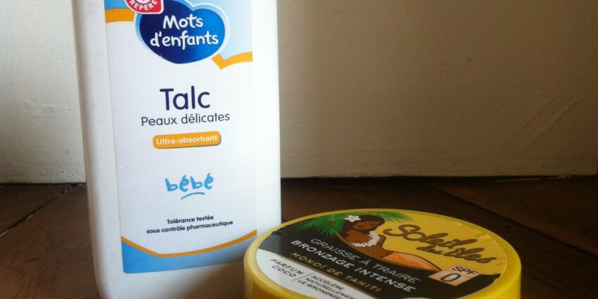 talc et graisse à traire