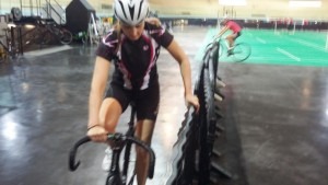 echauffement piste velodrome